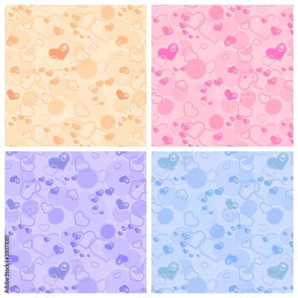 Obraz Love seamless pattern   with  hearts
