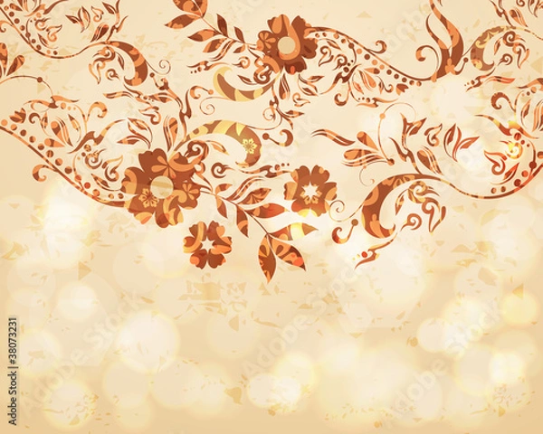 Fototapeta Beautiful floral background