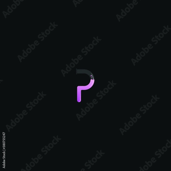 Obraz P shape test tube Icon