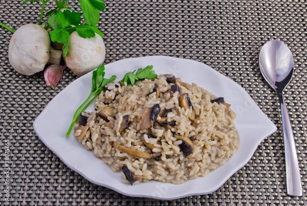 Obraz Risotto, champignon, mushrooms