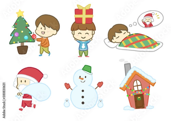 Fototapeta クリスマスセット