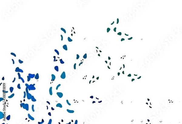 Obraz Light Blue, Green vector texture with random forms.