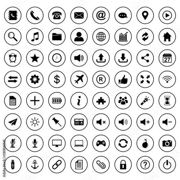 Fototapeta website icon set vector symbol
