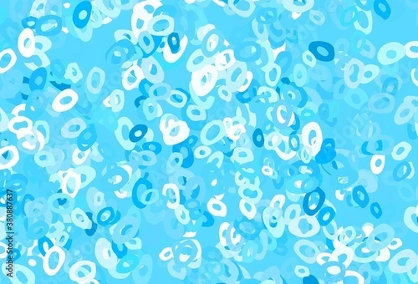 Obraz Light Blue, Yellow vector background with bubbles.
