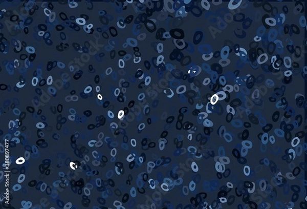 Obraz Dark BLUE vector layout with circle shapes.