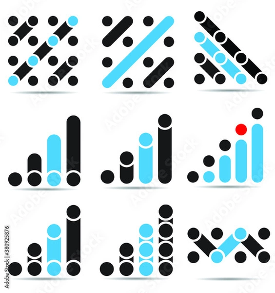 Fototapeta Dotted Line Logo Vector Design Element .