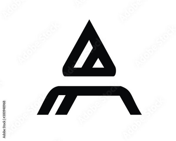 Fototapeta creative a initials and logo letters 