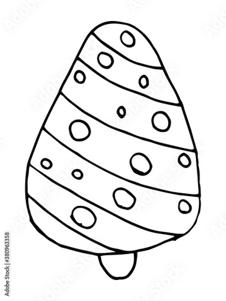 Obraz Hand drawn isolated abstract Christmas Tree