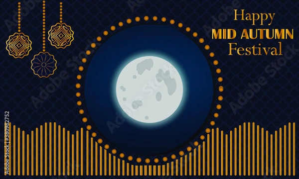 Fototapeta Mid-Autumn Festival. Vector illustration