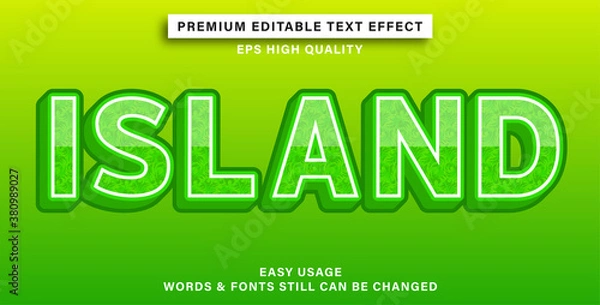 Fototapeta Text effect island
