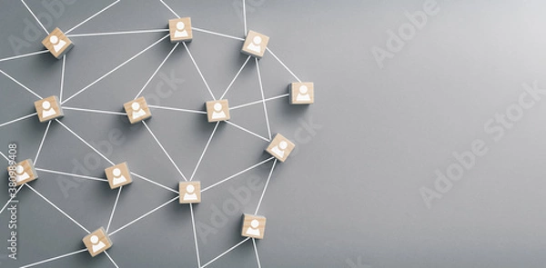 Fototapeta Teamwork, network and community concept.