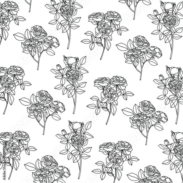 Fototapeta seamless pattern with flowers