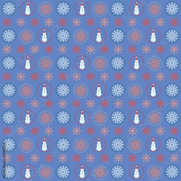 Fototapeta Seamless winter wallpaper