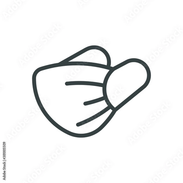 Obraz Face Mask Facemask Medical linear icon Coronavirus editable stroke