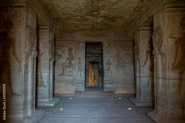 Fototapeta Architecture from historical place, Abu simbel temple, Egypt 2018 september
