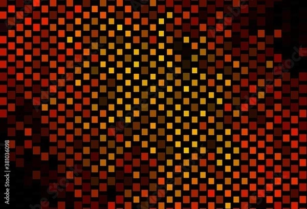 Obraz Dark Orange vector backdrop with lines, rectangles.
