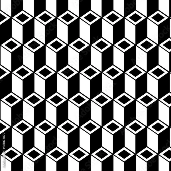 Obraz Abstract geometric pattern. Seamless pattern. Simple pattern for fabric, textile, wrapper paper. Modern graphic white and black texture design. Stylish geometric pattern.