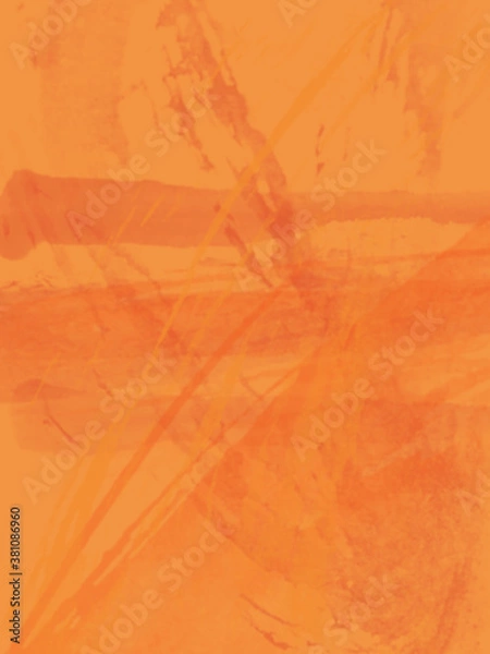 Fototapeta Autumn watercolor background. Delicate texture. Free place. Red, yellow and orange colors.