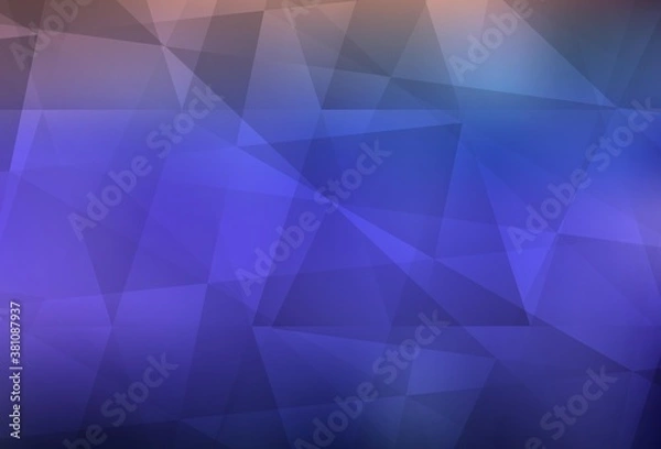 Fototapeta Light Purple vector shining triangular layout.