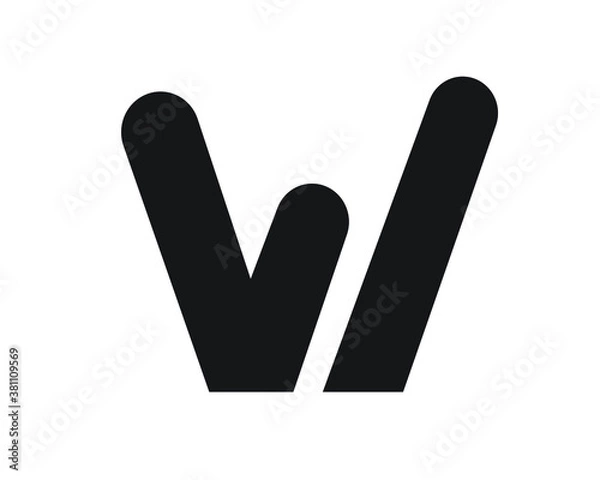 Obraz creative initial w logo letter designs