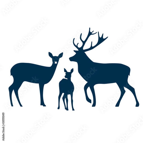Obraz Deer vector illustration.