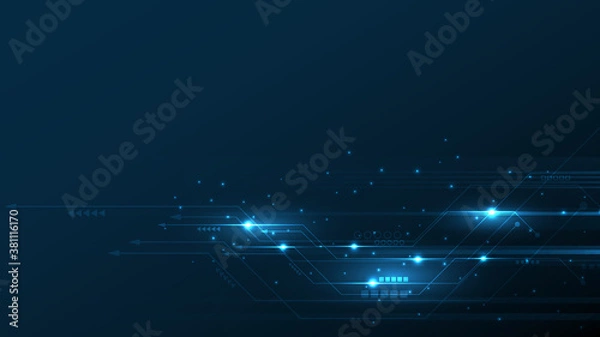 Fototapeta Abstract technology background Hi-tech communication concept innovation background vector illustration