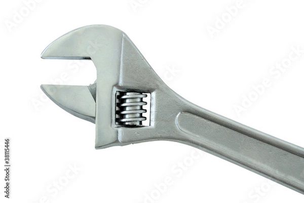 Fototapeta Wrench isolated on a white
