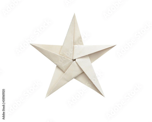 Obraz A brown paper star isolated white