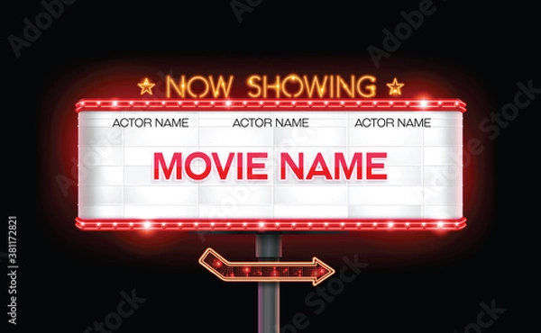 Obraz light sign billboard cinema resource