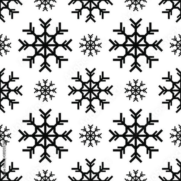 Obraz basic seamless pattern of eight-pointed snowflakes