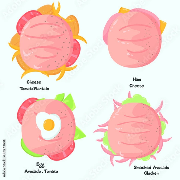 Obraz tasty arepas pack illustration flat design