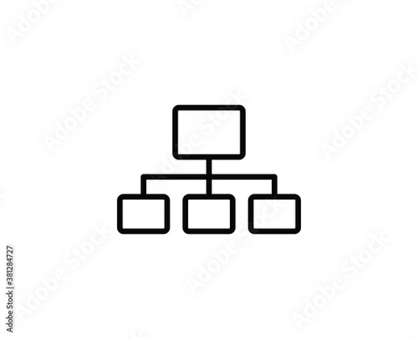 Fototapeta Hierarchy line icon