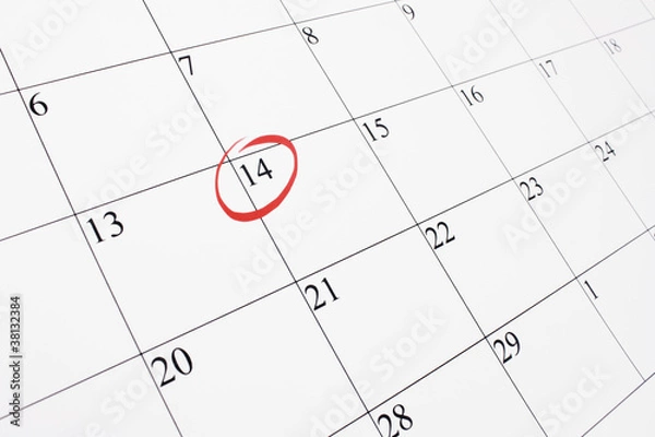 Obraz valentines day calendar