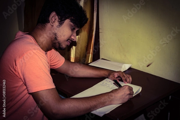 Obraz man writing a letter 