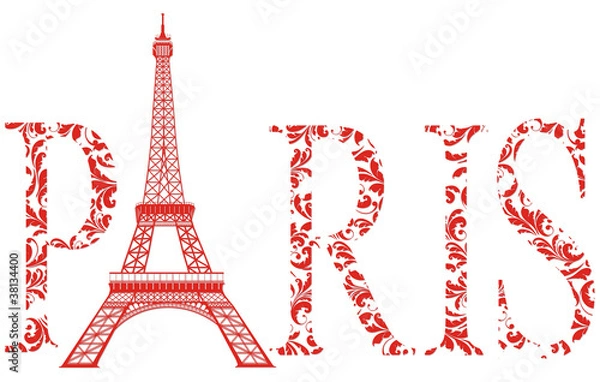 Obraz sign Paris with eiffel tower