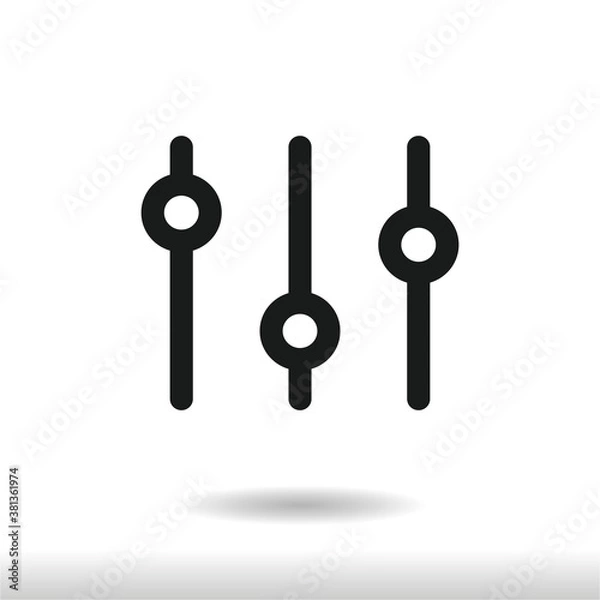 Fototapeta Adjustment icon vector . Control sign