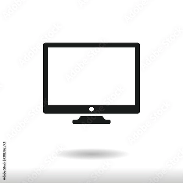 Fototapeta Monitor icon vector . Tv sign