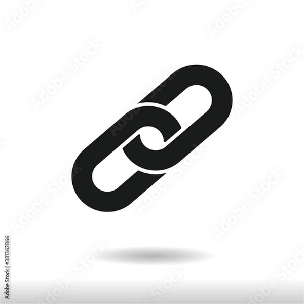 Fototapeta Chain link icon vector . Link sign