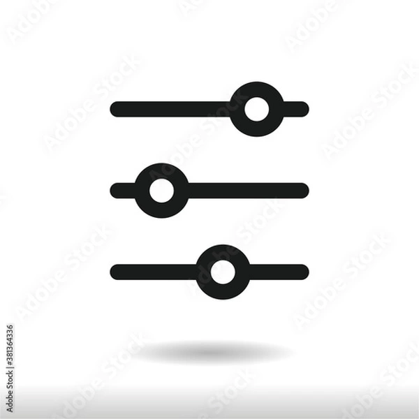 Fototapeta Adjustment icon vector . adjusting sign