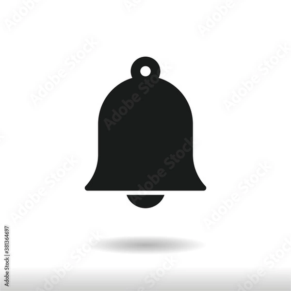 Fototapeta Notification icon vector . Bell sign