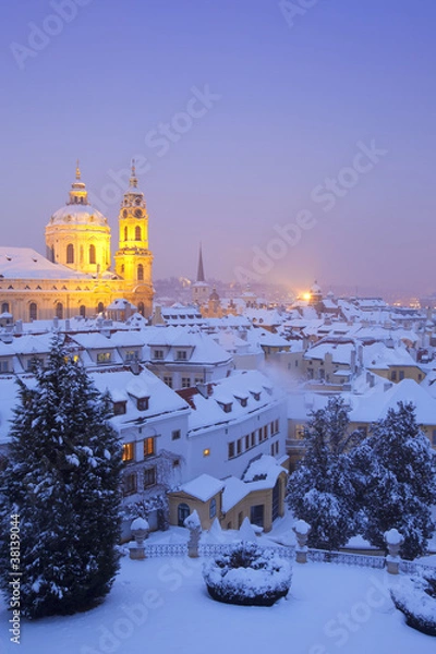 Fototapeta prague in winter