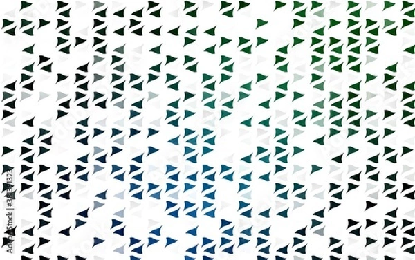 Fototapeta Light Blue, Green vector template with crystals, triangles. Decorative design in abstract style with triangles. Modern template for your landing page.