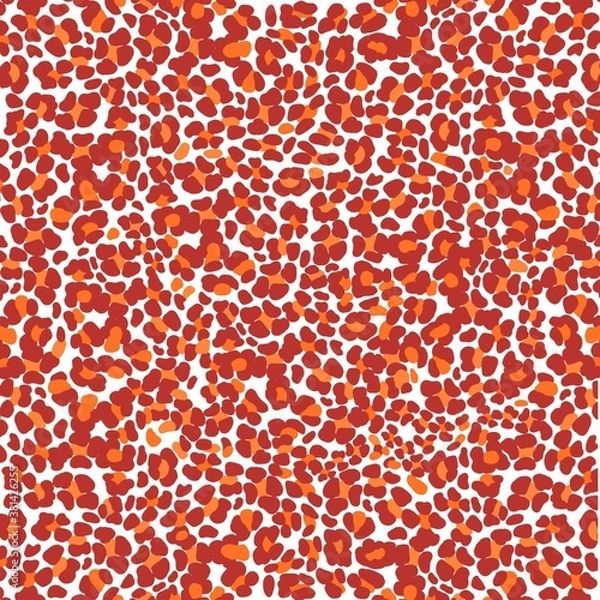Fototapeta illustration with a leopard skin in orange and red.