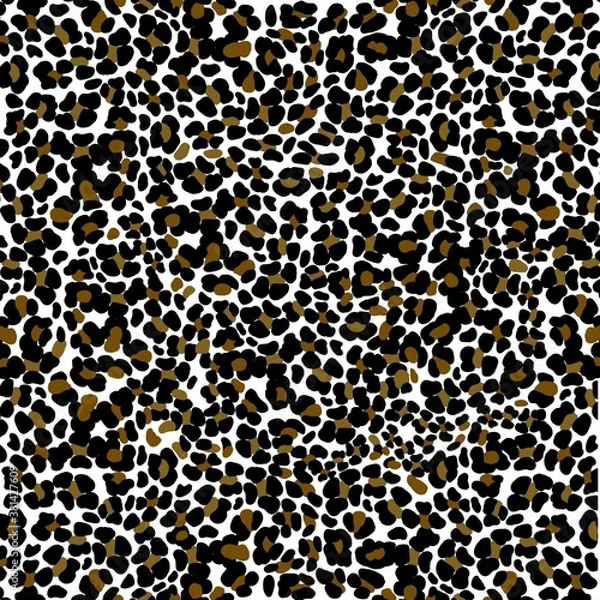Fototapeta illustration with a leopard skin in black and white.