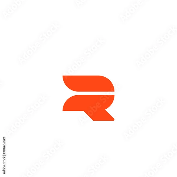 Fototapeta R logo vector abstract  icon illustrations