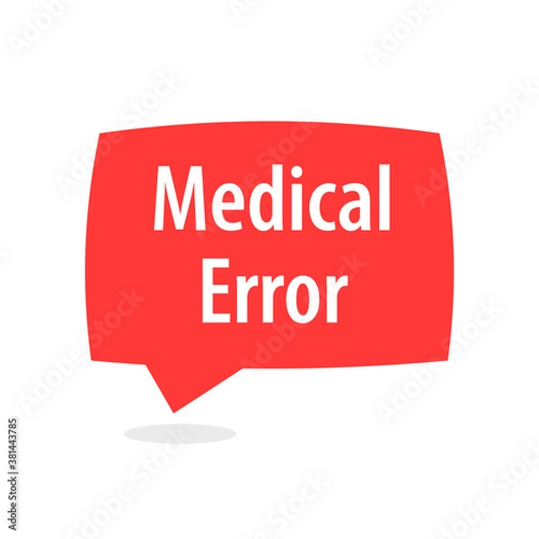 Fototapeta Medical error speech bubble icon. Clipart image isolated on white background.
