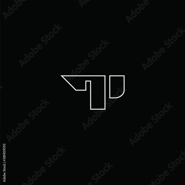 Fototapeta TP logo line art vector icon illustrations