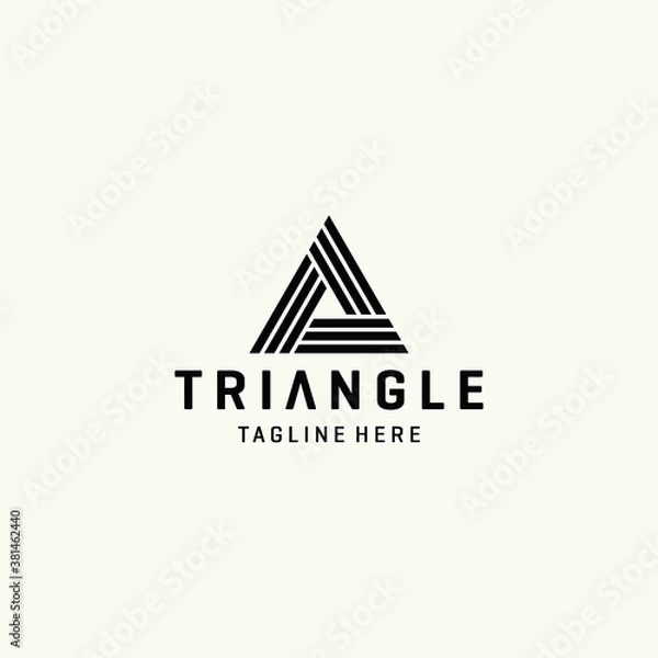 Fototapeta Triangle logo vector icon illustrations