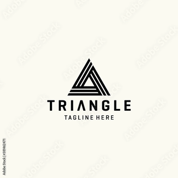 Fototapeta Triangle logo vector icon illustrations
