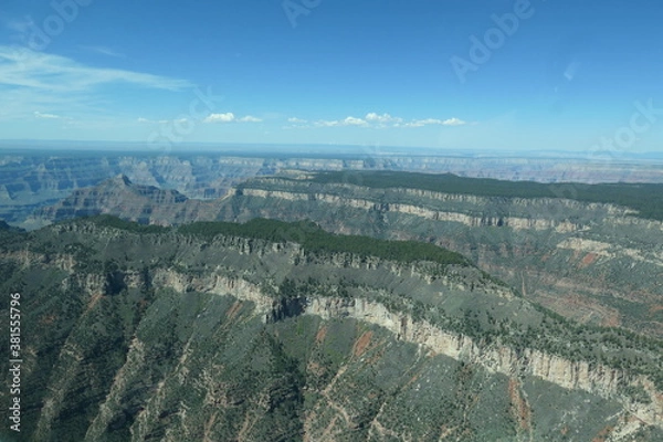Fototapeta aerial view of mountains